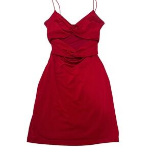 Windsor Red Spaghetti Strap Mini Sundress